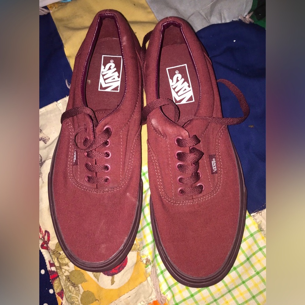 Burgundy vans . 9M/10.5W